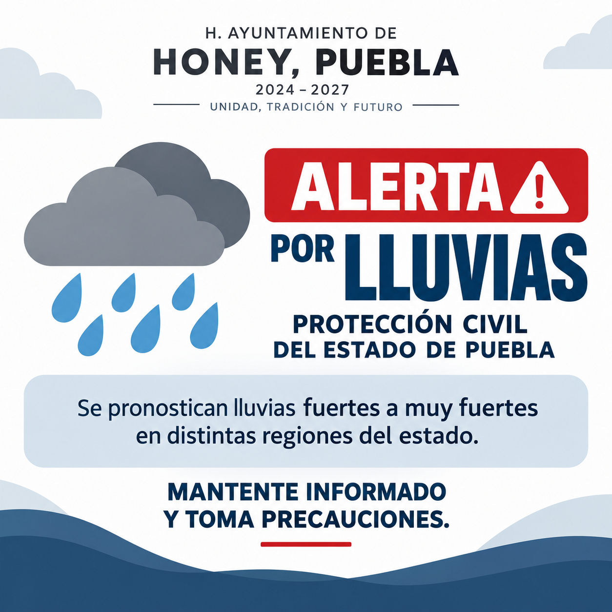 Imagen de la noticia: 🌧️⚠️ ALERTAMIENTO POR LLUVIAS | PROTECCIÓN CIVIL